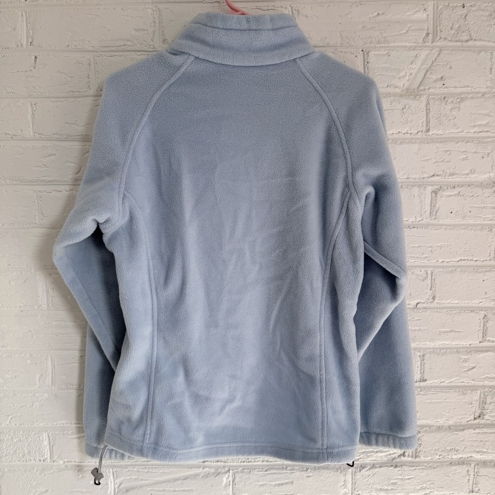 Columbia Women's Full Zip Fleece Jacket Light Blue Solid Long Sleeve Size Large - Picture 6 of 8
